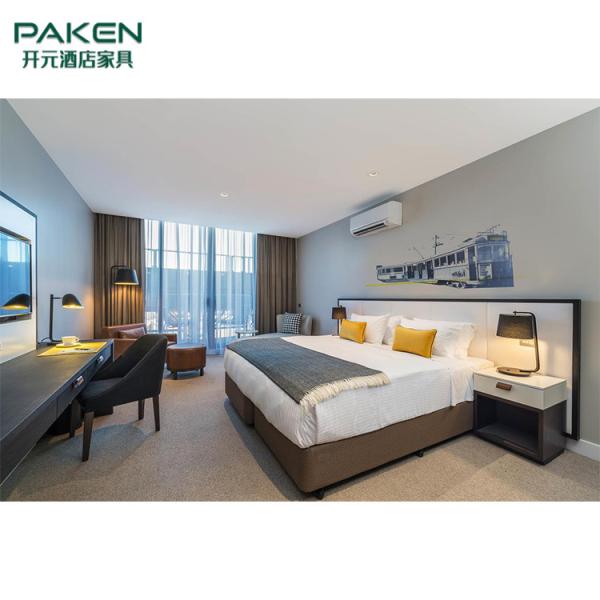 Smooth Surface Contemporary Hotel Furniture Bedroom Sets
