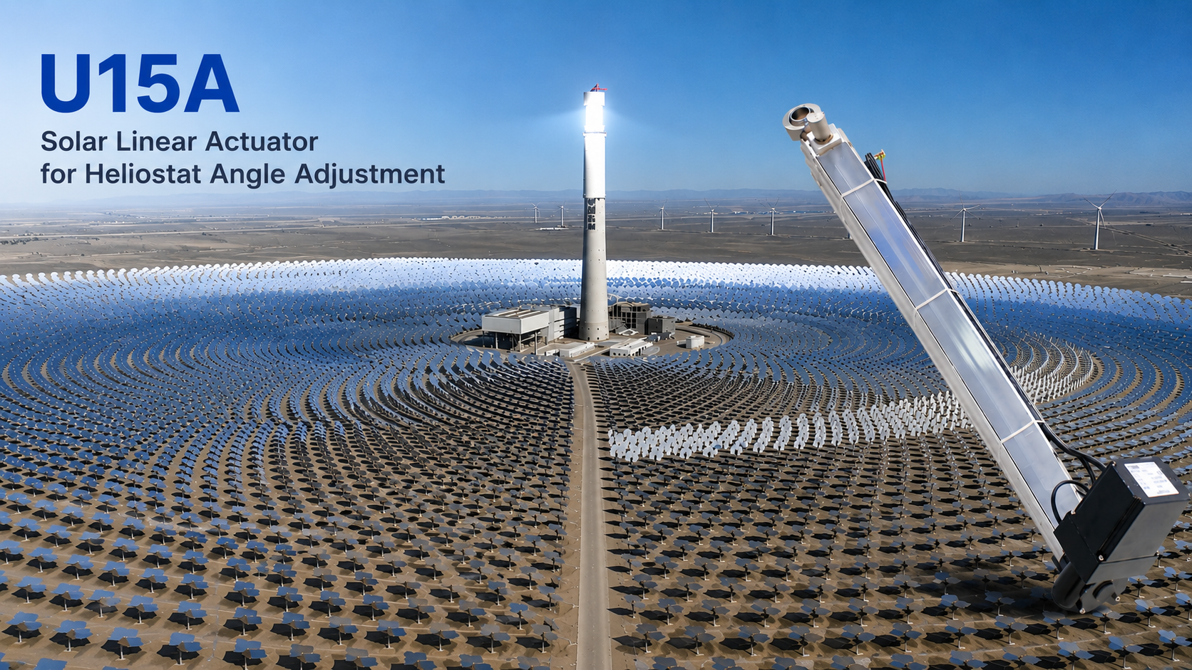 TOMUU U15A Solar Linear Actuator For Heliostat Angle Adjustment
