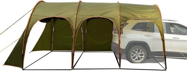 Waterproof Car Awning Sun Shelter, Portable Auto Canopy Camper Trailer Sun Shade for Camping, SUV, Outdoor, Beach Army
