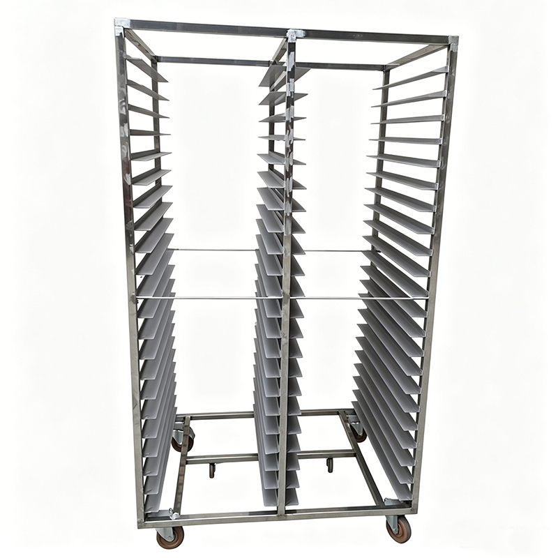 commercial  Kitchen Sus 304 316 Stainless Steel Aluminium 600 X 400 rotary Oven Half bakery bread rack trolley cart