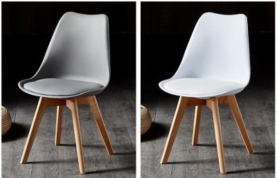 Beech Wooden Leg Dining Chair , Solid Wood Dining Room Chairs