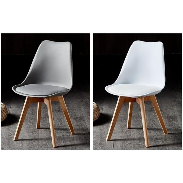 Beech Wooden Leg Dining Chair , Solid Wood Dining Room Chairs