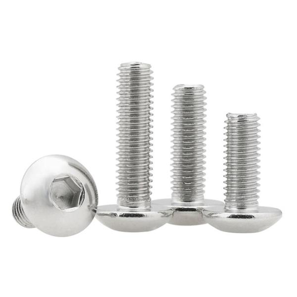 SS304  Stainless Steel Hex Socket Button Head Screw A2-70 Pan Head Socket Bolt