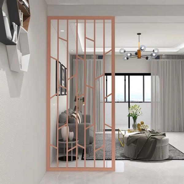 Black Interior Room Stainless Steel Screen Partition Dividers For Hotel