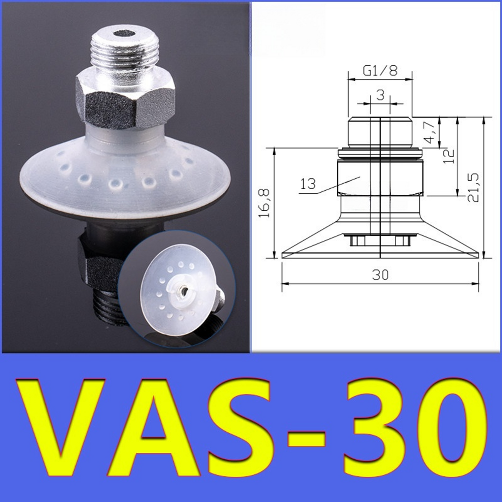 FESTO VAS30 Pneumatic Suction Pad 30Mm Diameter Multi Color Silicone Nitrile Rubber Wear Resistant For Robot Material Transfer
