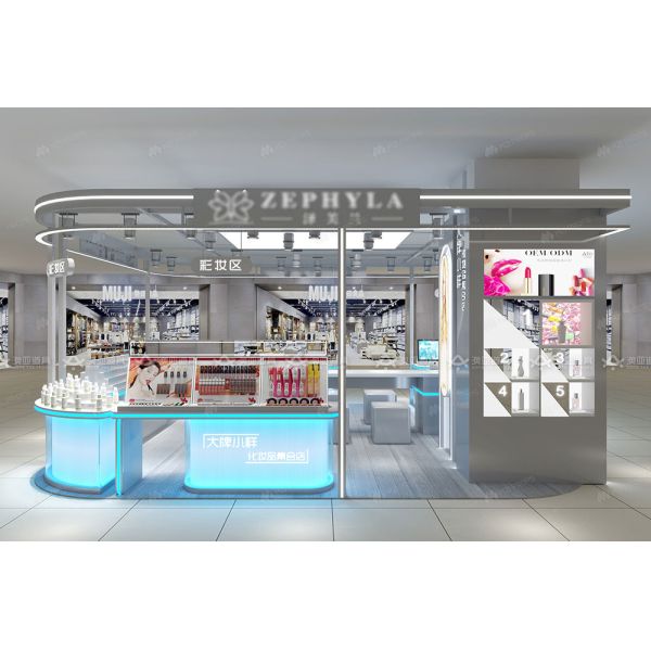 BKC027 Skincare Kiosk Mall Luxury Shop Showcase Skincare Store Interior Design for Cosmetic Shop Display Furniture