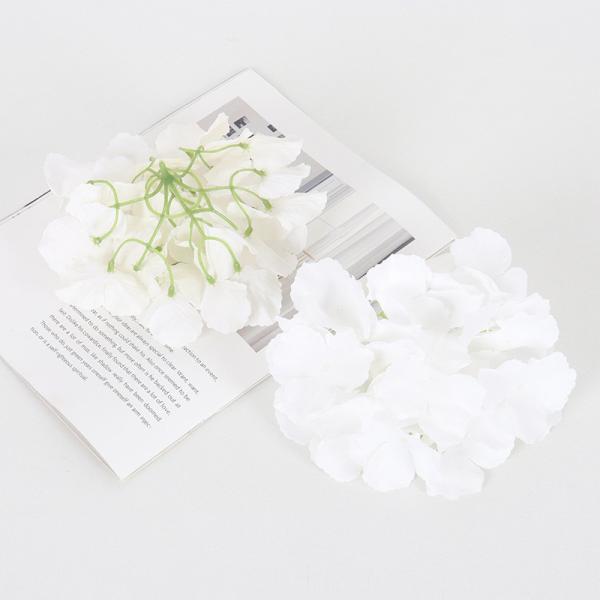 Wholesale of 27 pieces of frosted fabric hydrangea flower heads, artificial flowers for festival wedding road flower arrangement, flower wall base decoration and artificial flowers