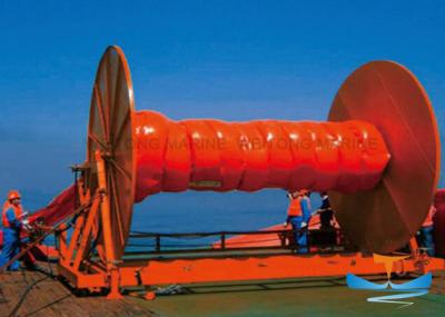 Orange Oil Containment Boom , Floating Oil Boom Heavy - Duty Flexible PU Cloth