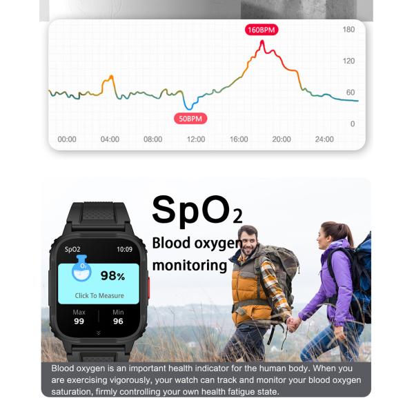 LW9 водонепроницаемые умные часы IP68 Domestic с 240*282 пиксельных IPS экрана