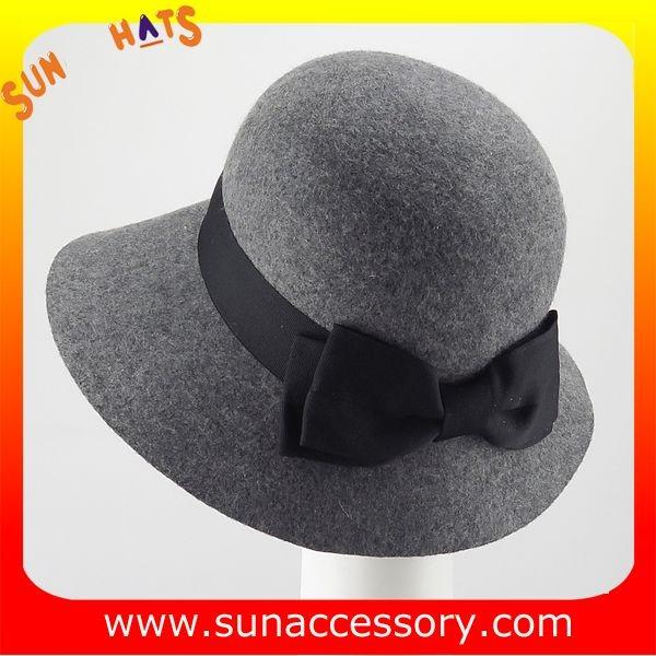 2027 Sun Accessory  mix grey wool felt winter mid brim ladies hats ,Shopping online hats and caps wholesaling