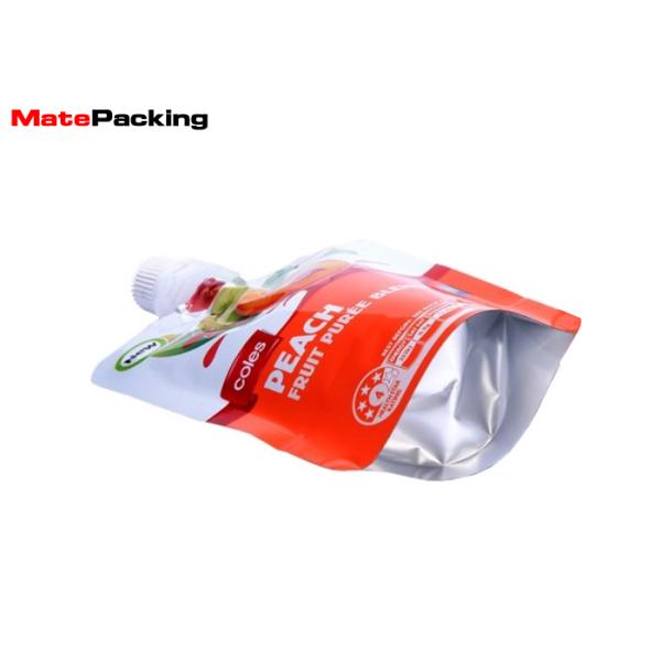 Self Standing Baby Food Squeeze Pouches , 100% BPA Free Baby Squeeze Pouch