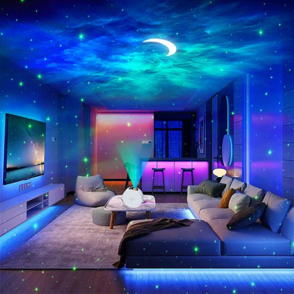 ROHS Multicolor Moon Star Projector Night Light ABS PC Material