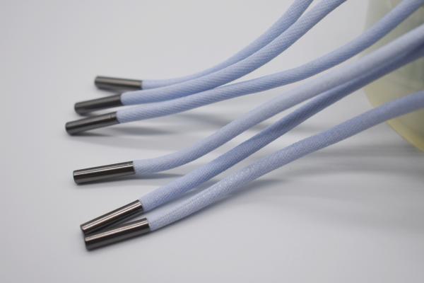 Soft Woven Nylon Cord Metal Tips Drawcords For Clothing Hoodie Jacquard Trouser
