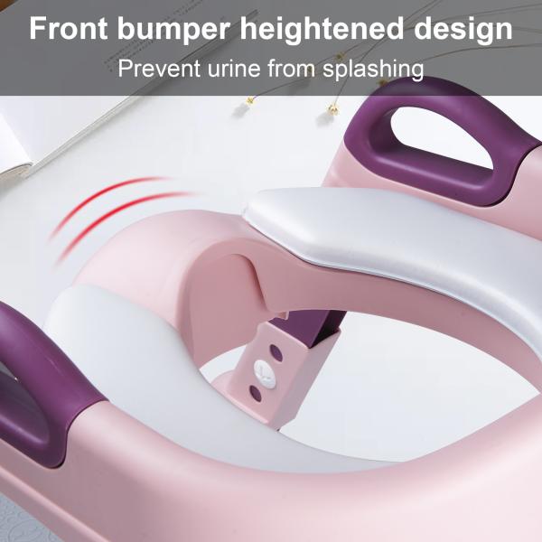 OEM ODM Soft Cushion Foldable Potty Seat With Steps OUNINBEAR Brand