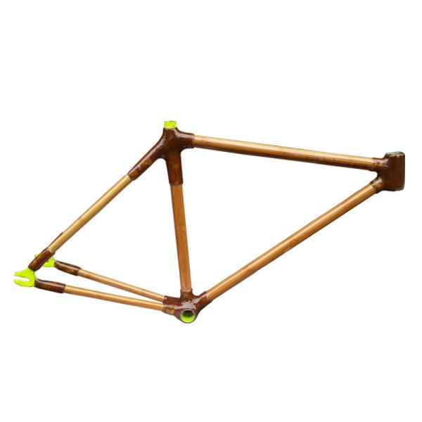 Yellow Electric 20 Inch Bike Bamboo Frame