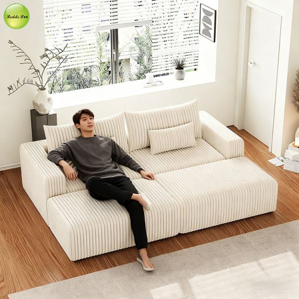 Modular Sectional Velvet Compressed Sofa Sleeper 2 Seater