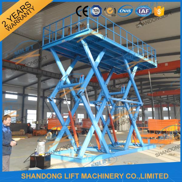 CE 5T Heavy Duty Warehouse Stationary Hydraulic Scissor Lift 5M Max Lifting Height