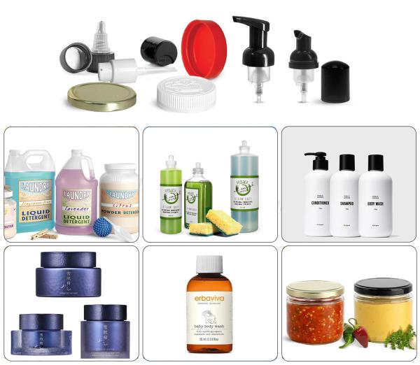 Glass Dropper Bottle Body Gel Cosmetic Spray Bottle Screw Capping Machine For Industrial