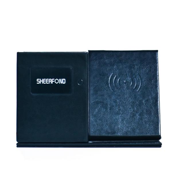 Custom Logo Creative Pu Leather Desktop Storage Multifunctional Wireless Charger Pen Holder
