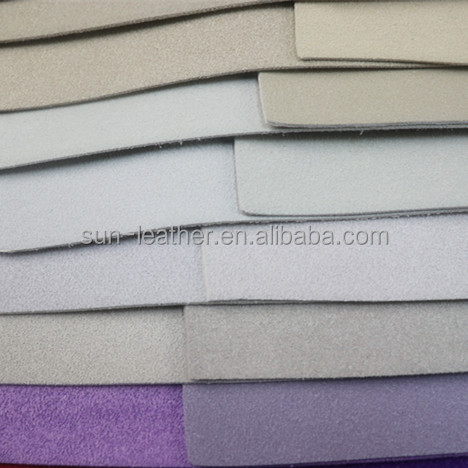 Colorful Hot Sell Cowhide Velvet PU Bonded Leather for Shoes Sofa Bed