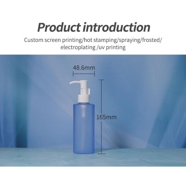 Botella de loción con tapa de tornillo de 120 ml Impresión de pantalla de botellas de bomba de plástico de color personalizado