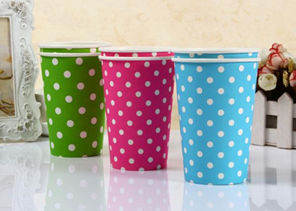 Custom Design Take Out Cold Paper Cups For Beverage , Eco Friendly