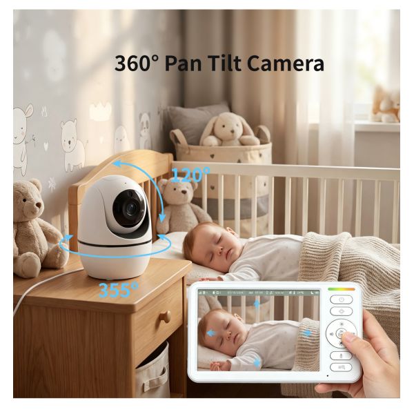 Rechargeable Battery And AC Adapter HD Baby Monitor Offering 6 Inch Screen Size and 750 Grams Weight Designed for Infant Observation