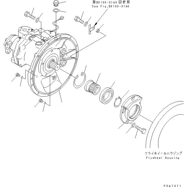 Komatsu 120-6 гидравлический насос малой головки 708-1L-00070 708-1L-00032