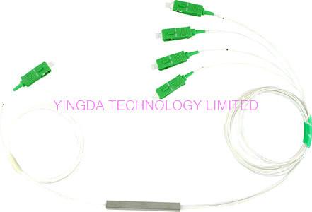 1*4 SC/APC Blockless PLC Splitter Block Type 900um FTTH PON Passive ODN LSZH 1Meter Pigtails