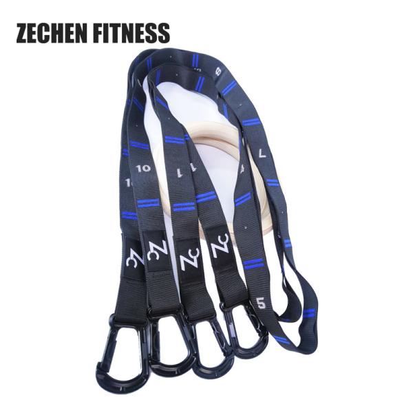 Home Fitness Wooden 28mm Crossfit Exercise Rings And Straps Workout With Carabiners