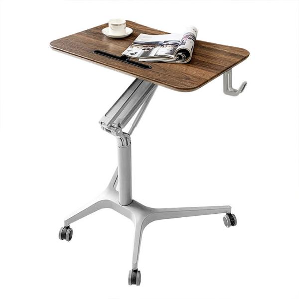 Wood Movable Leisure Coffee Desk Side Gas Table for Adjustable Sit Standing Desk