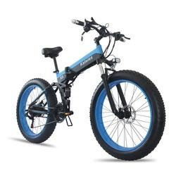 1000W Fat Tire Electric Bike Folding Brushless Geared With Lithium Battery 13Ah