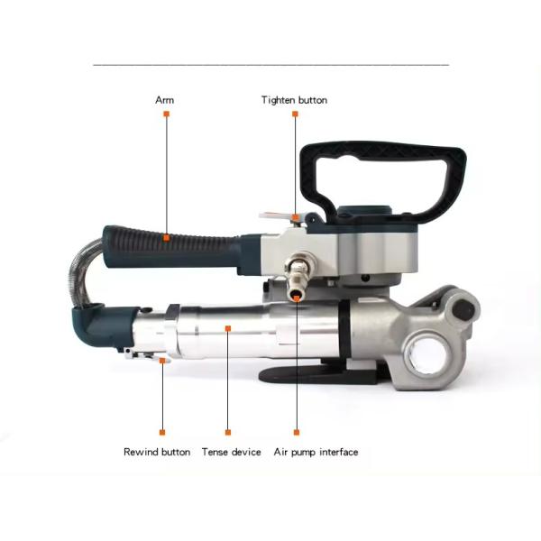 Heavy-Duty Pneumatic Strapping Tool for PP PET Straps 3500N Tension Force Performance