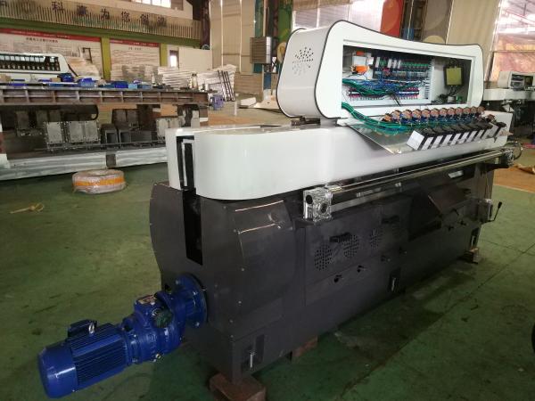 9 Spindles Straight Line Glass Edging Machine , Processing Speed 0.5-6.0m/min