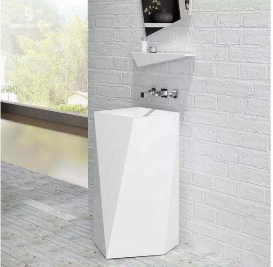 8 9 10 12 Inch Table Top Wash Basin Online Square Seat Artificial Stone