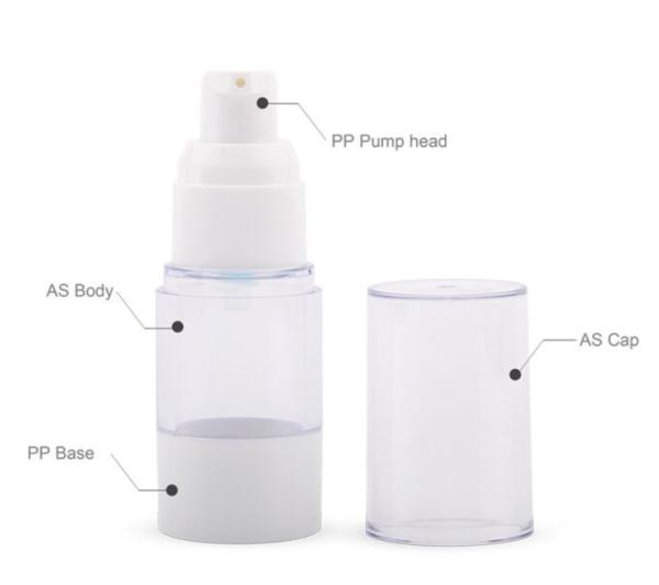 15ml 30ml 50ml Plastic Airless Bottle For Cosmetic Packaging