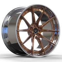18x9.5 e 18x10.5 Custom 2-PC Forjado Alumínio Alumínio Lâmina Polido Lábio + Disco de Bronze Para BMW M4