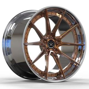 18x9.5 et 18x10.5 personnalisé 2-PC Alliage d'aluminium forgé Jantes polissées l