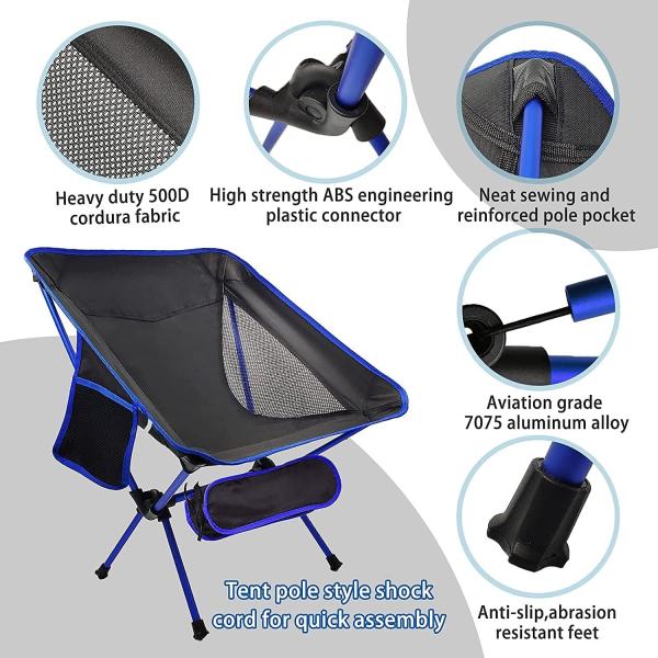 Oxford Quick Open Fishing Camping Folding Moon Chair, Mini Folding Camping Chair For Fishing
