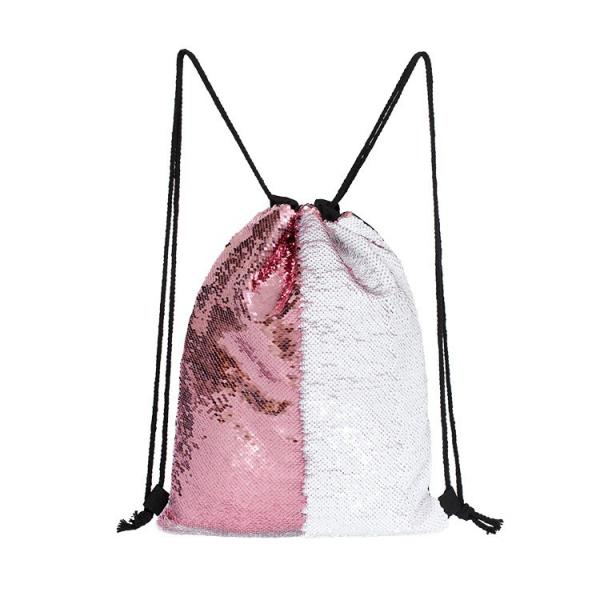 Sublimation Printing Mermaid Sequin Reversible Backpack Sublimation Drawstring Bags Blanks