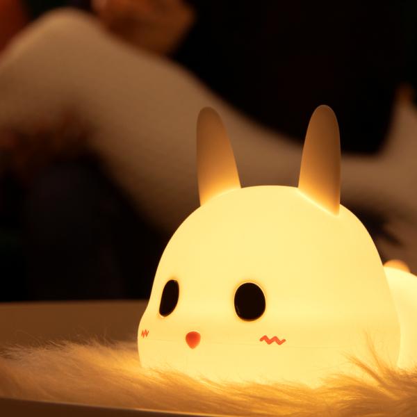 2023 Kids Gift Foldable Hanging Cute Baby Bunny Night Light para poupar espaço no quarto