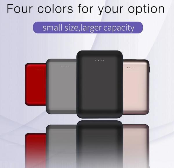 Aluminum Small size power bank 10000mah with black,white,pink colors for iPhones