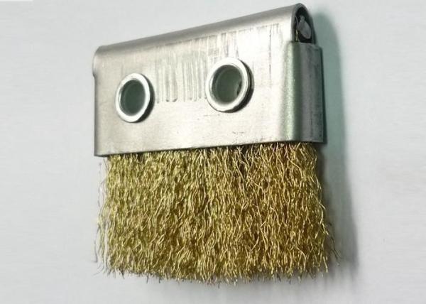 Dustproof Metal Channel Strip Brushes / Industrial Brush Strip Brass Wire Aluminium Holder