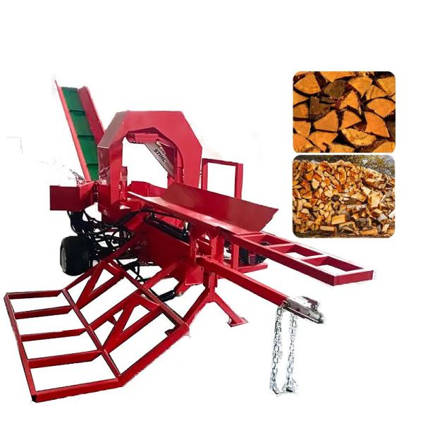 hydraulic firewood processor machine with big circular saw log cutter and log