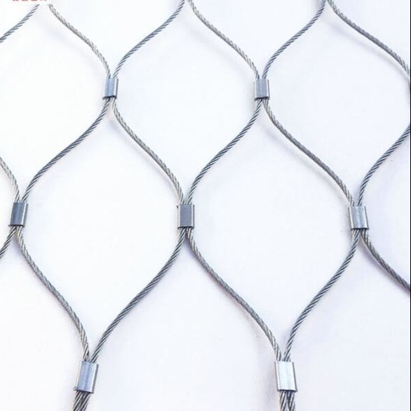30*30mm Flexible Strong Stainless Steel Rope Mesh For Safety Fencing