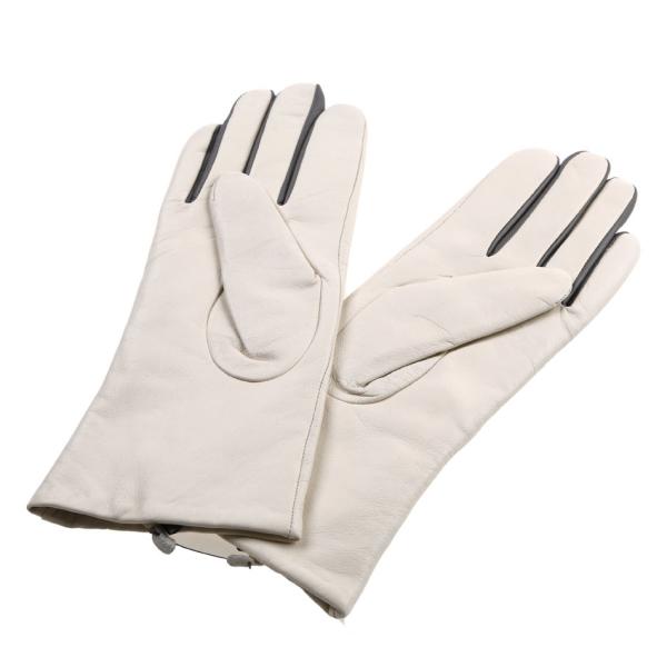 Fashion Wool Lined Leather Gloves with 5 Button Comparison Beige Color for Women