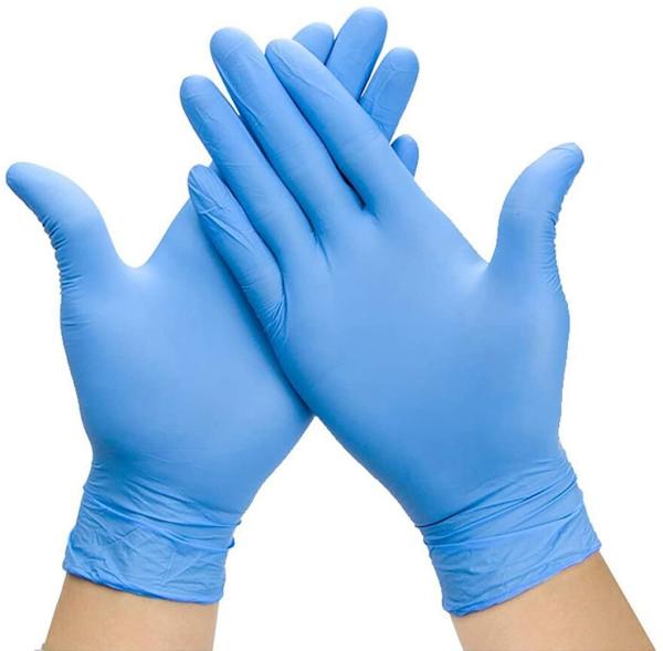 Uniware Nitrile Disposable Medical Gloves Anti Microbial Sanitized For Hand Protection