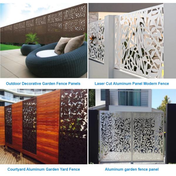 Decorative Laser Cut Metal Fencing Panels Outdoor Privacy Screen