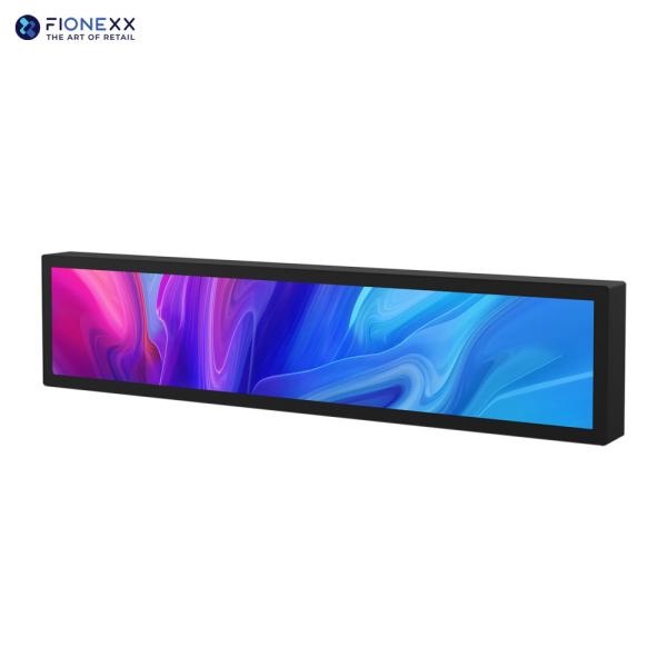 Flexible Advertising Display Board Network Indoor Stretched Bar Digital Signage LCD Display Shelf Advertisement Display In The Supermarket
