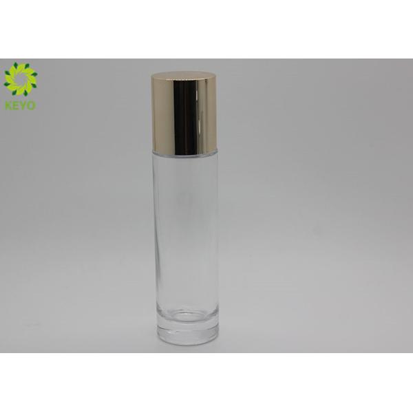 100ml 120ml Liquid Moisturizing Lotion Cosmetic Bottles Glass With Gold Plastic Screw Cap
